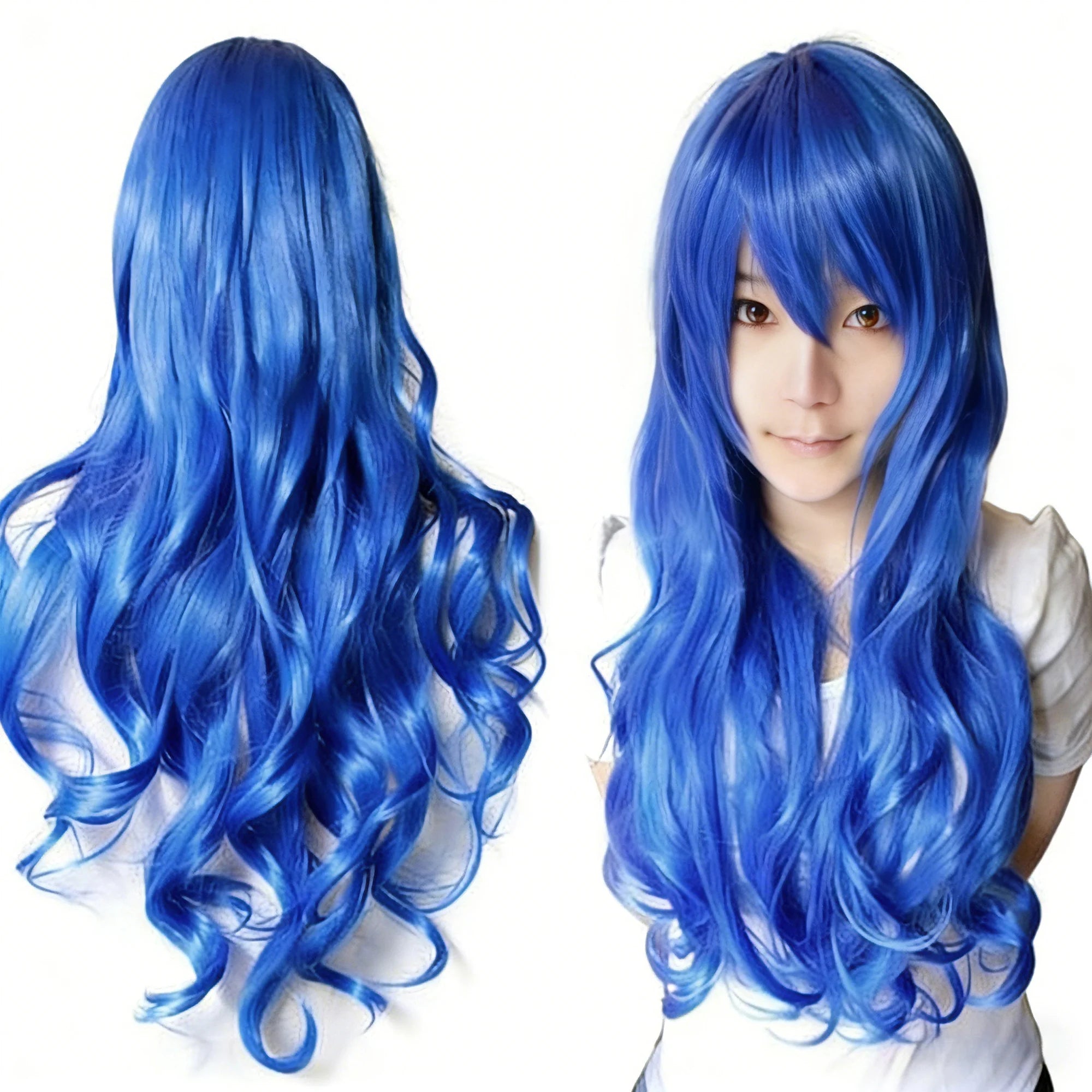 Long Wavy Synthetic Cosplay Wig for Halloween and Costume Parties - 17