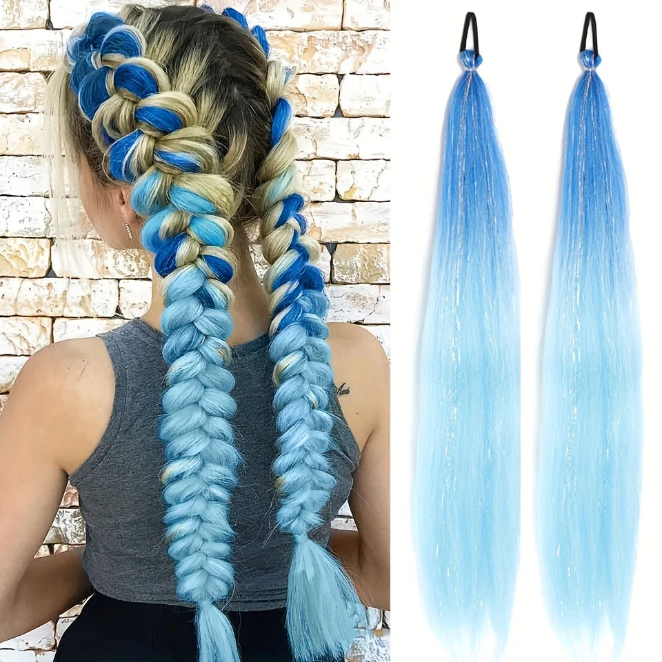 26 Inch Synthetic Braided Hair Extensions with Elastic Band - 13