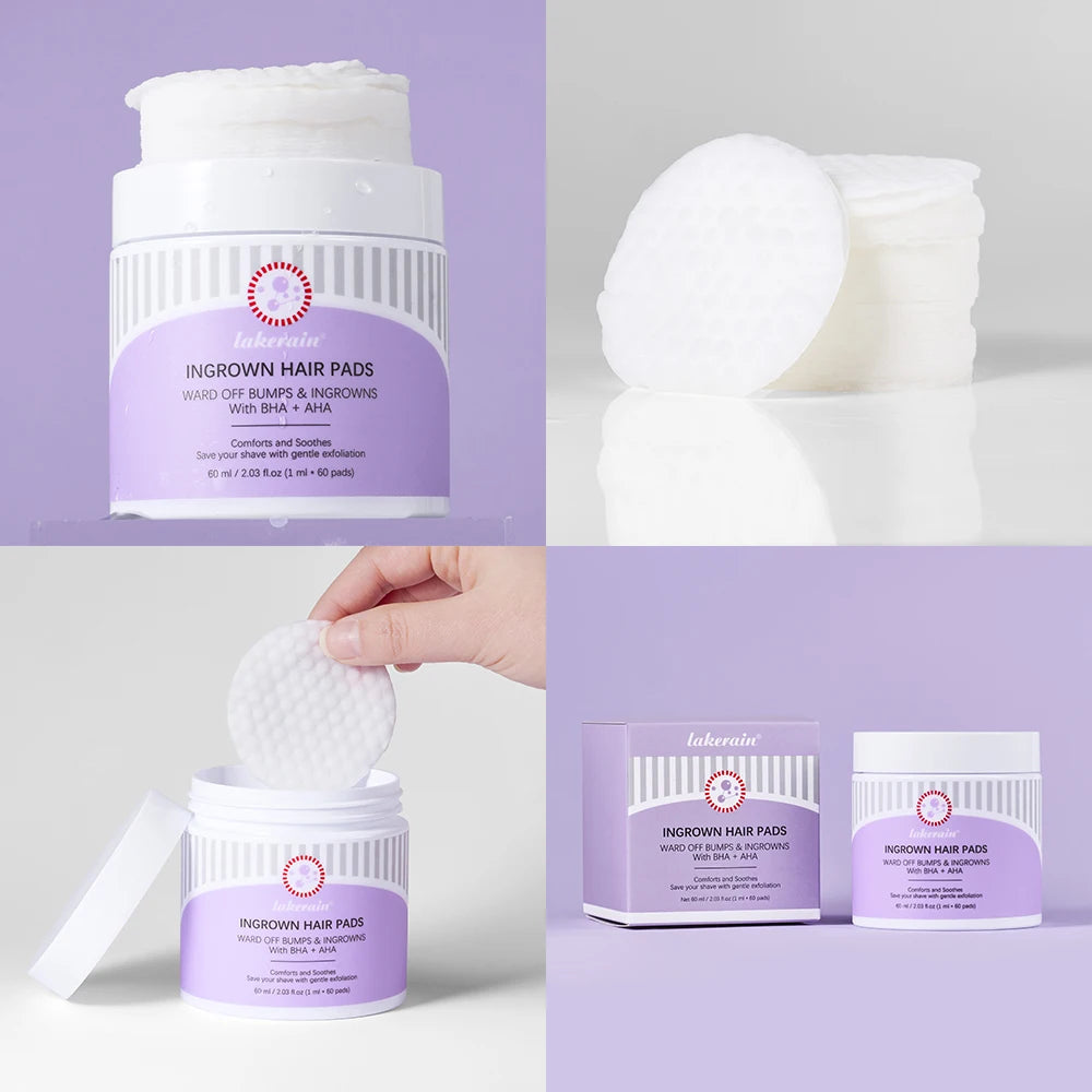 Exfoliating Ingrown Hair Treatment Pads for Razor Bumps and Irritation - 6