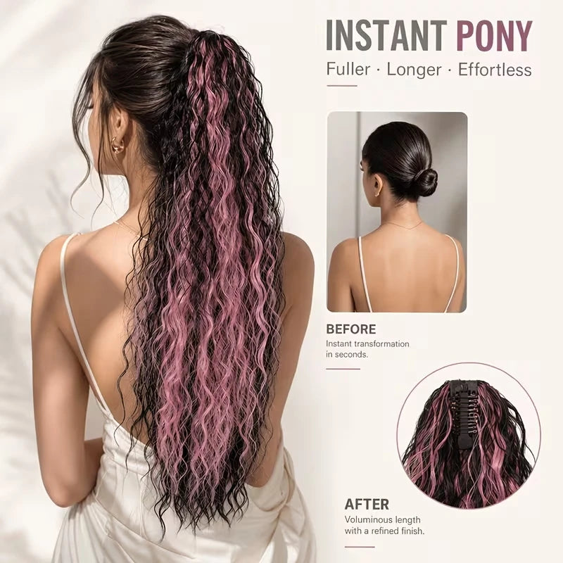 24-Inch Curly Claw Clip Ponytail Extension