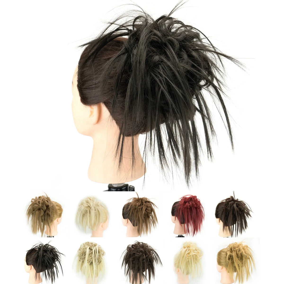 Curly Messy Hair Bun Updo Scrunchie Extension for Instant Hair Volume