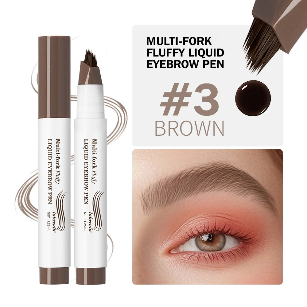 Waterproof Multi-Fork Liquid Eyebrow Pen for Natural Microbladed Brows - 23