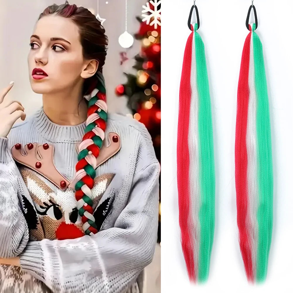 26-Inch Long Synthetic Colorful Ponytail Hair Extension for Women - 18