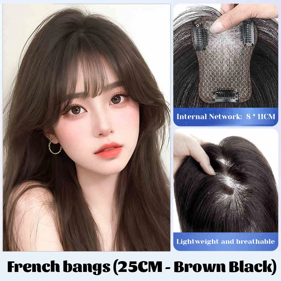 Clip-In Middle Part Fringe Hair Extension for Instant Volume - 20