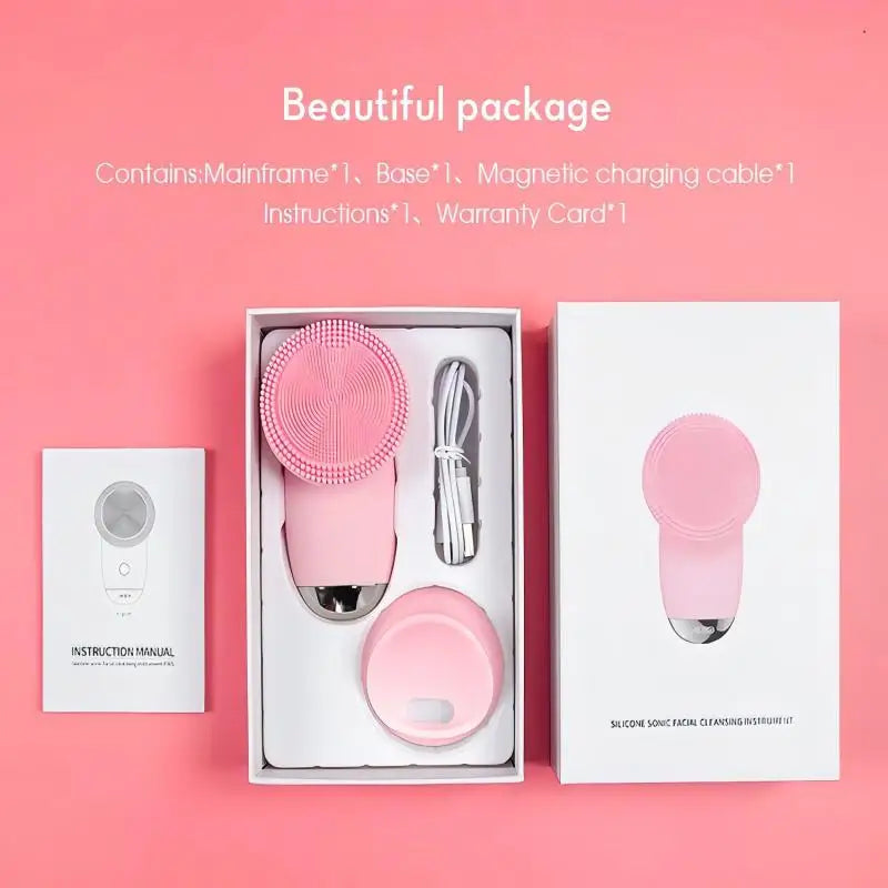Electric Silicone Face Cleansing Brush for Deep Pore Exfoliation