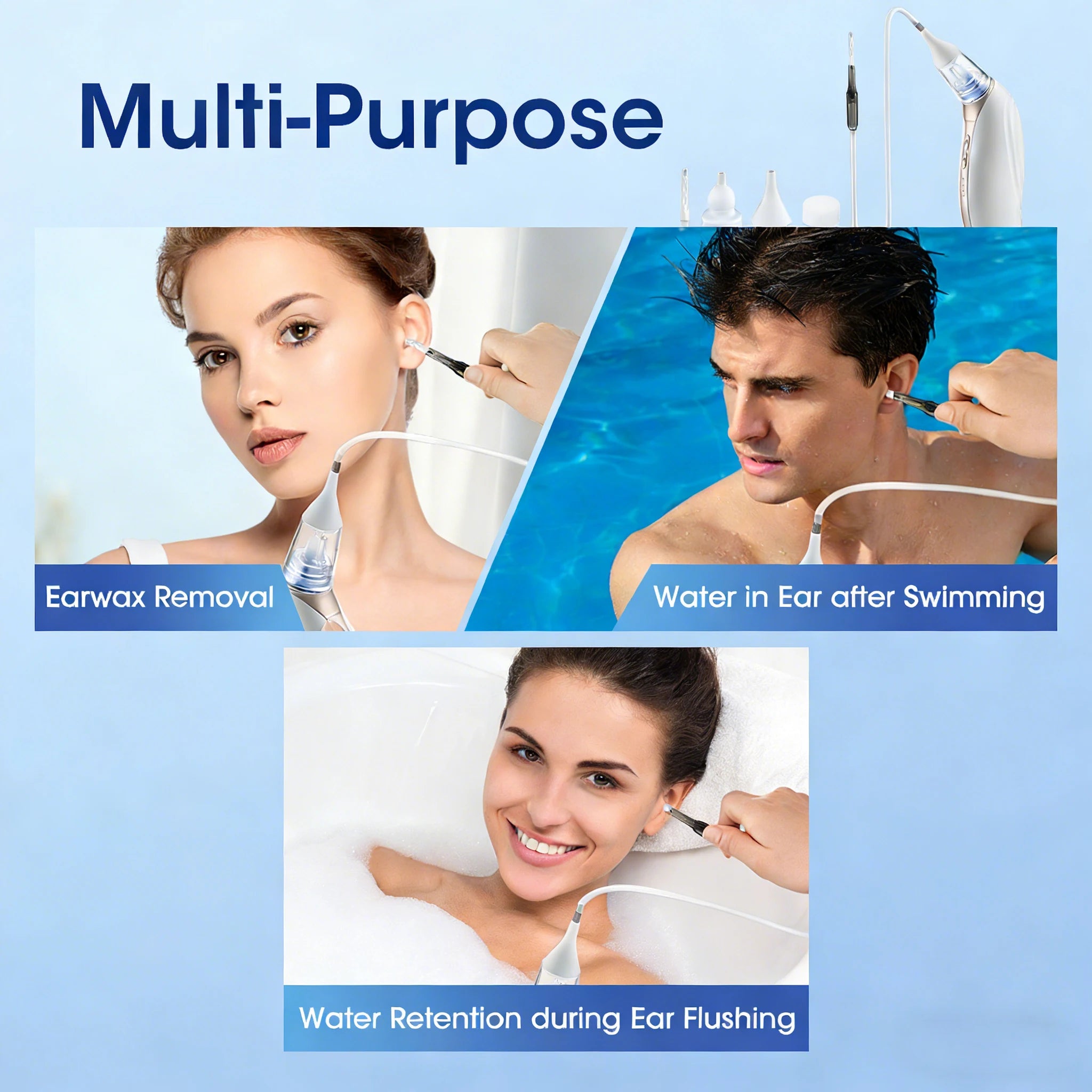 Electric Intelligent Earwax Vacuum Removal and Ear Cleaning Kit - 12