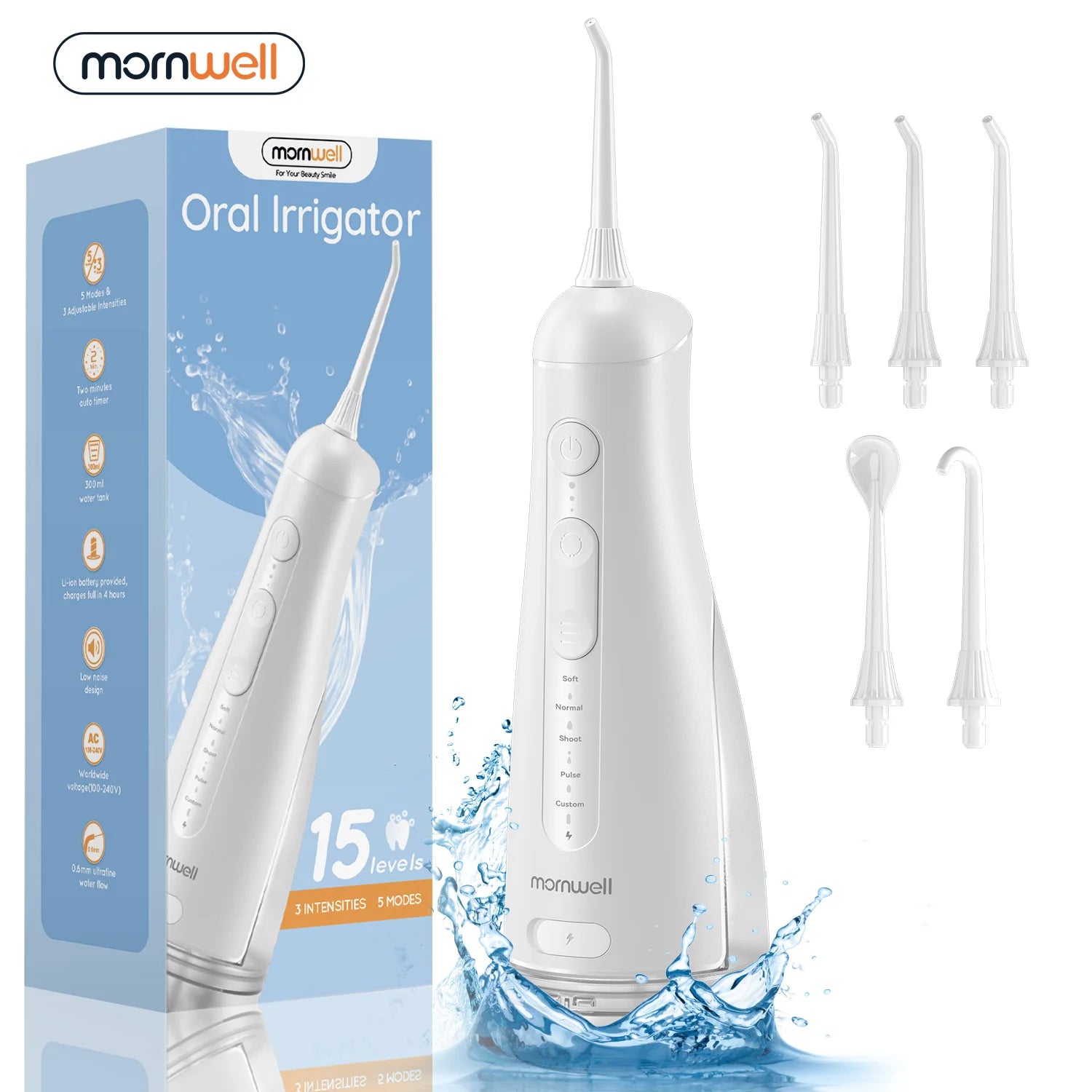 Portable Rechargeable Water Flosser for Deep Teeth and Gum Cleaning - 1