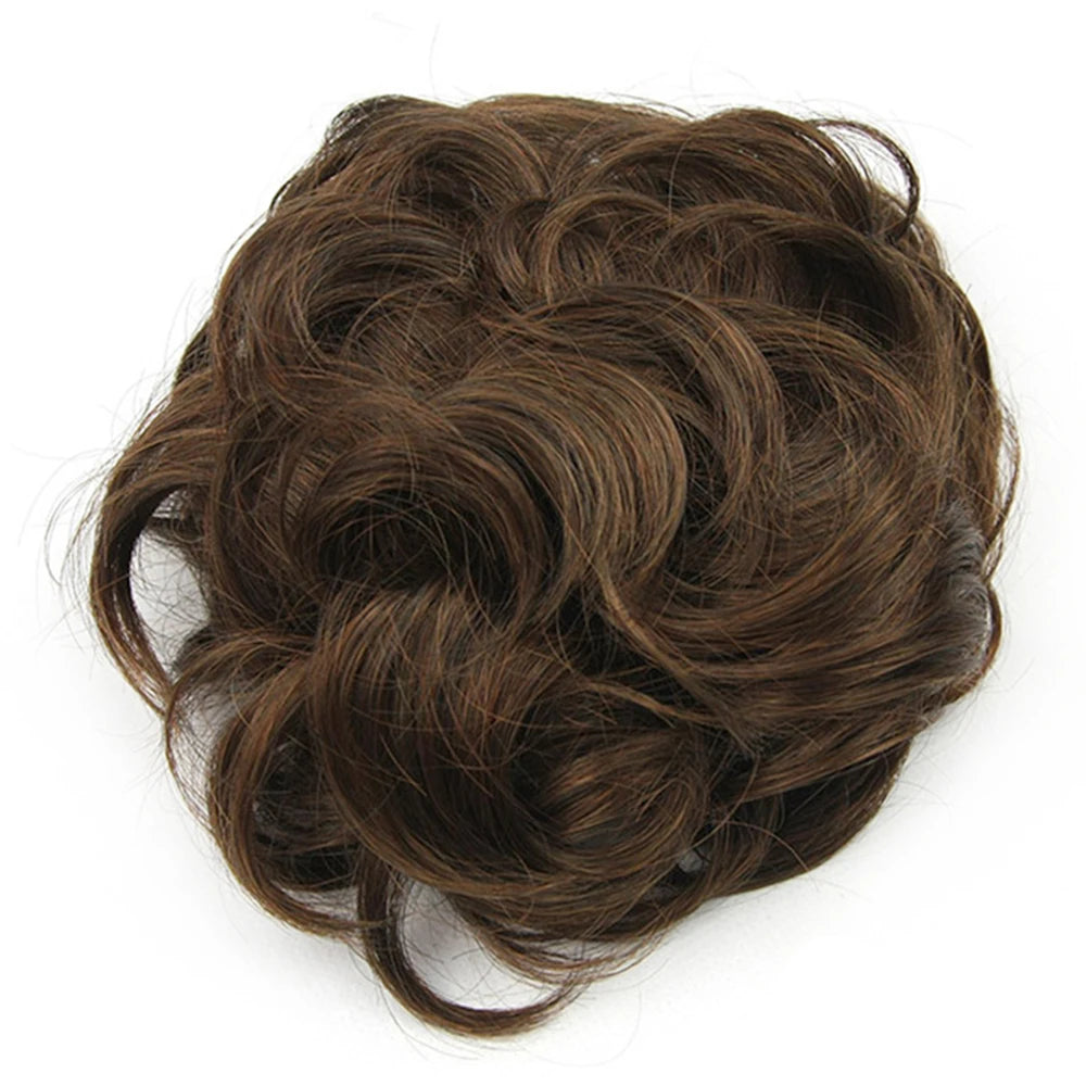 Adjustable Curly Hair Bun Scrunchie Extension for Instant Volume Updo