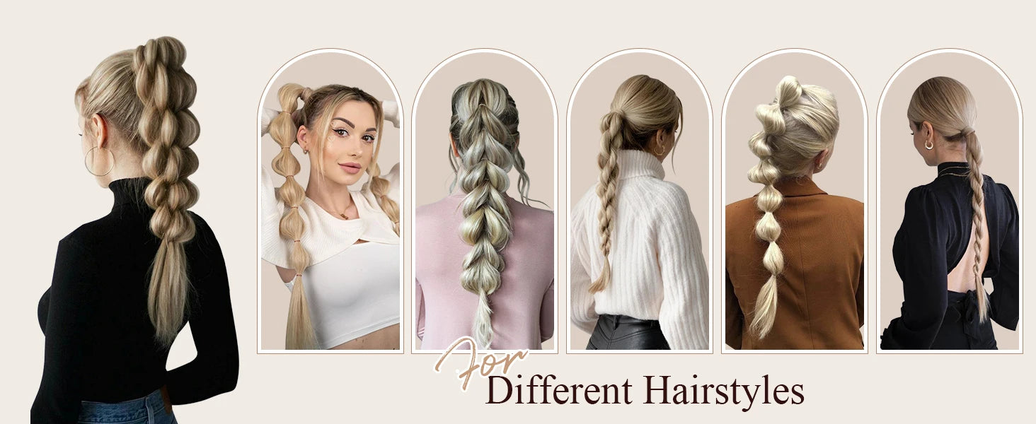 24 Inch Long Straight Wrap Around Ponytail Hair Extension for Women - 7