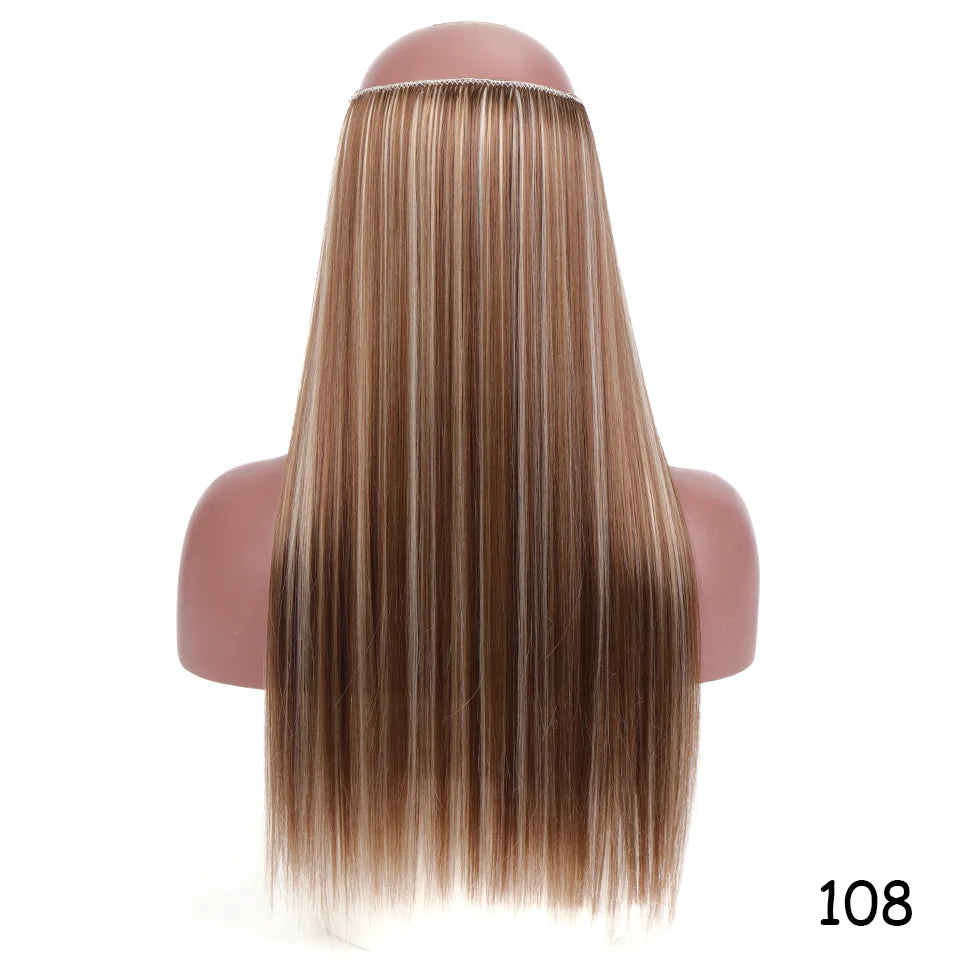 22-Inch Invisible Wire Hair Extensions for Instant Length
