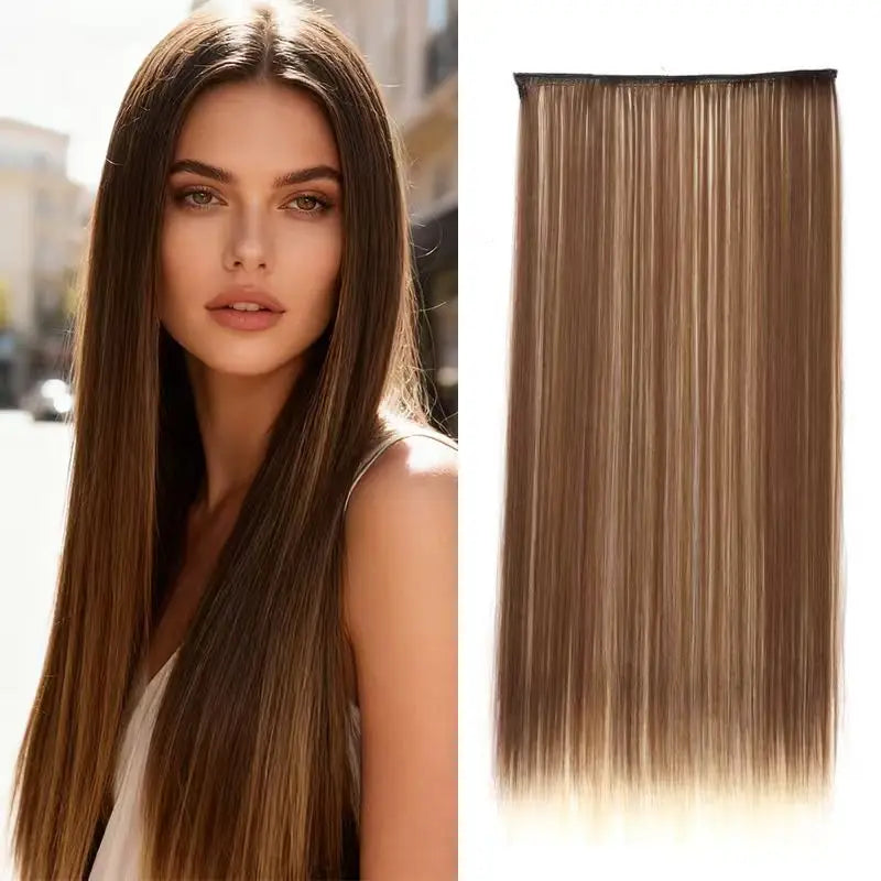 Long Straight Clip-in Hair Extensions for Instant Length and Volume