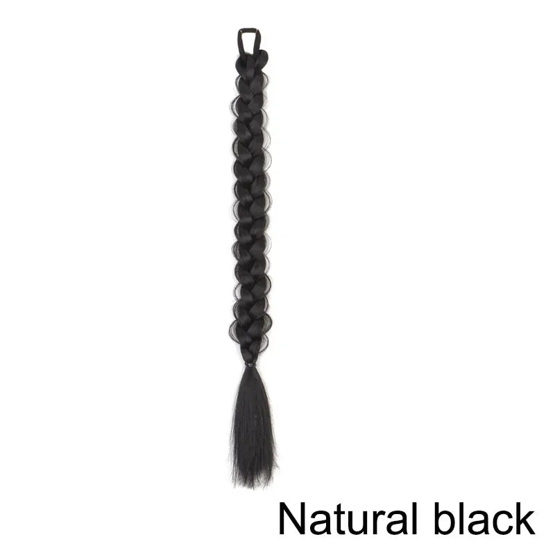18-Inch Braided Ponytail Hair Extension for Stylish Looks - 11