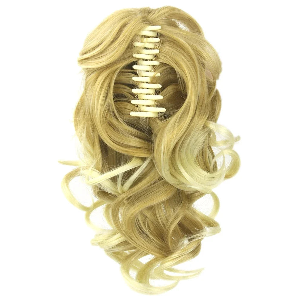 Short Curly Claw Clip Ponytail Hair Extension - 4