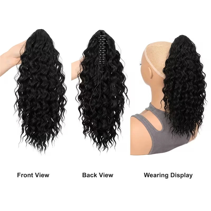14-Inch Curly Ponytail Hair Extension Claw Clip - 4