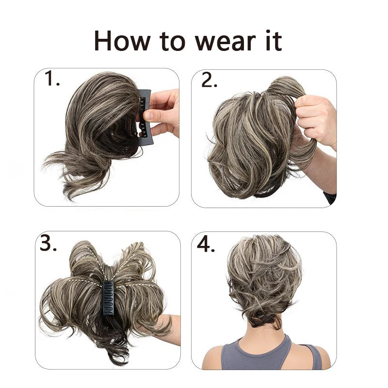12-Inch Short Curly Claw Clip Ponytail Hair Extension