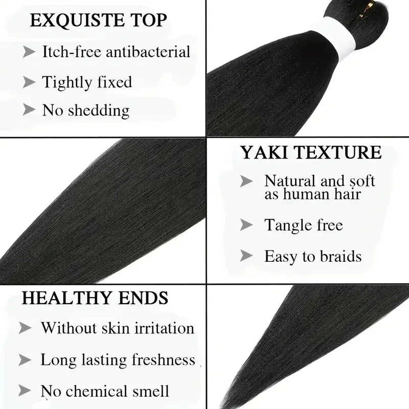 20-Inch Synthetic Braiding Hair for DIY Hairstyles and Costumes