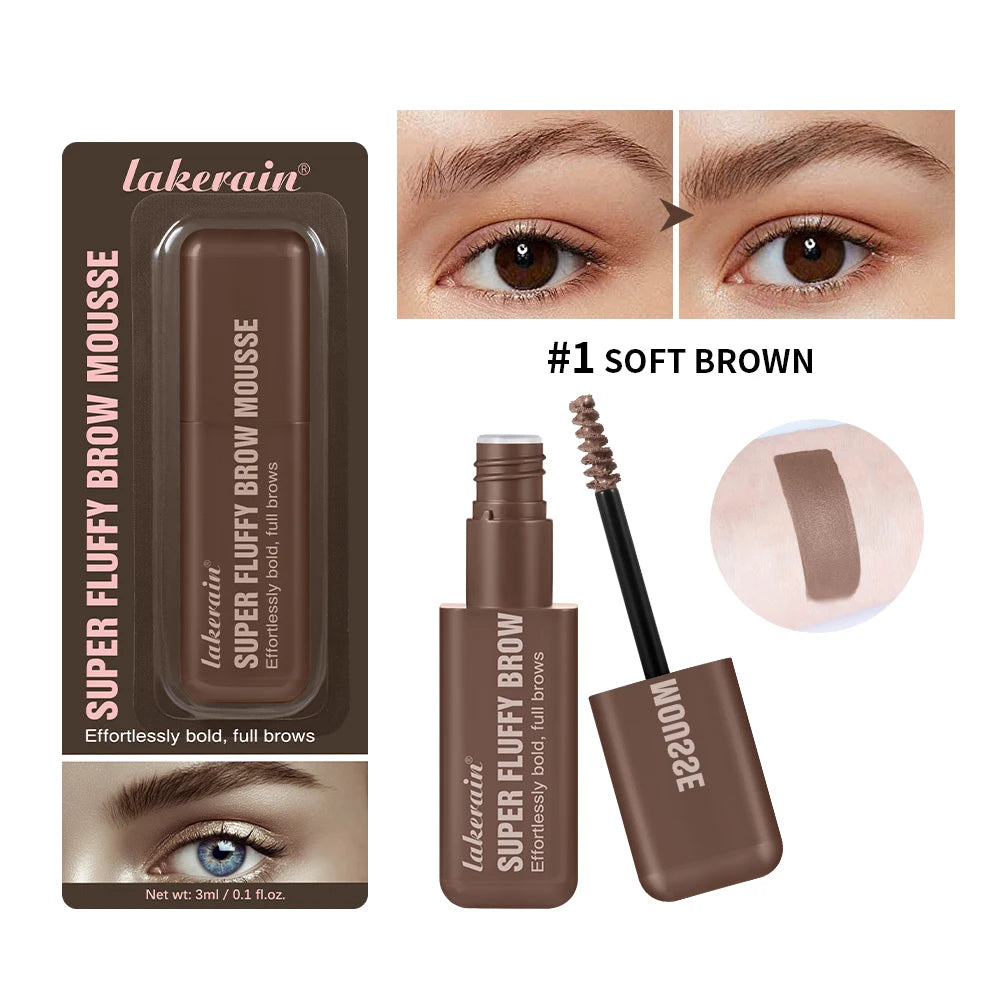 Waterproof Fluffy Brow Mousse for Natural and Volumized Eyebrows