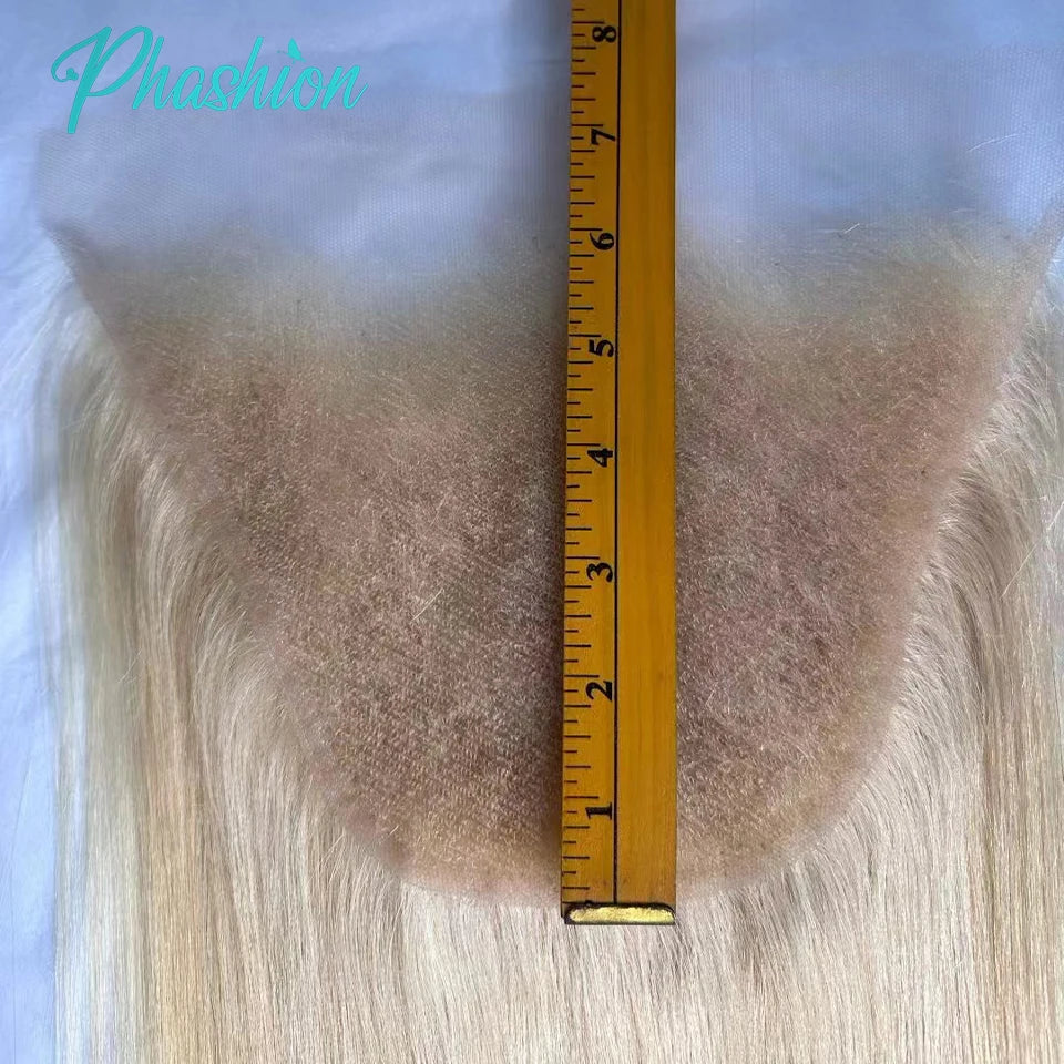 613 Blonde Straight Human Hair Lace Closure