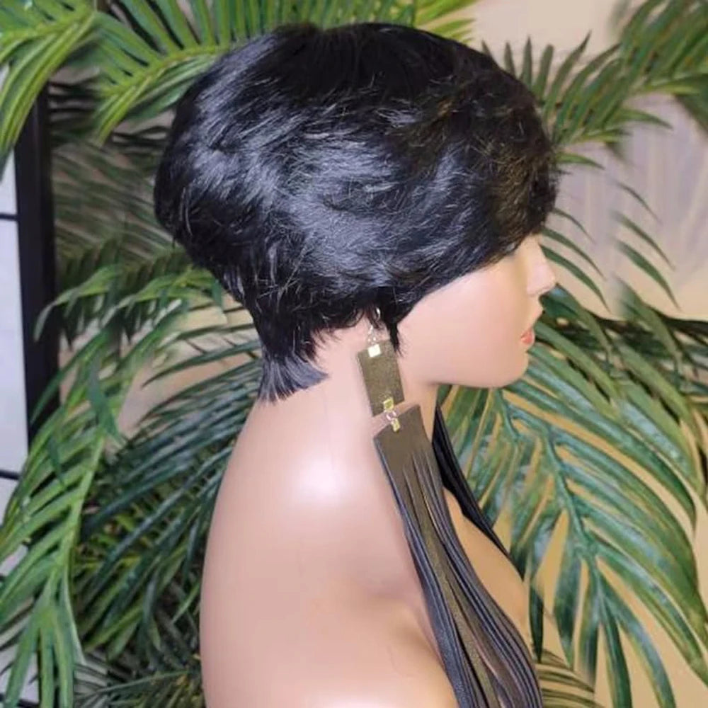 Short Pixie Cut Wavy Synthetic Wig for Daily Wear - 3