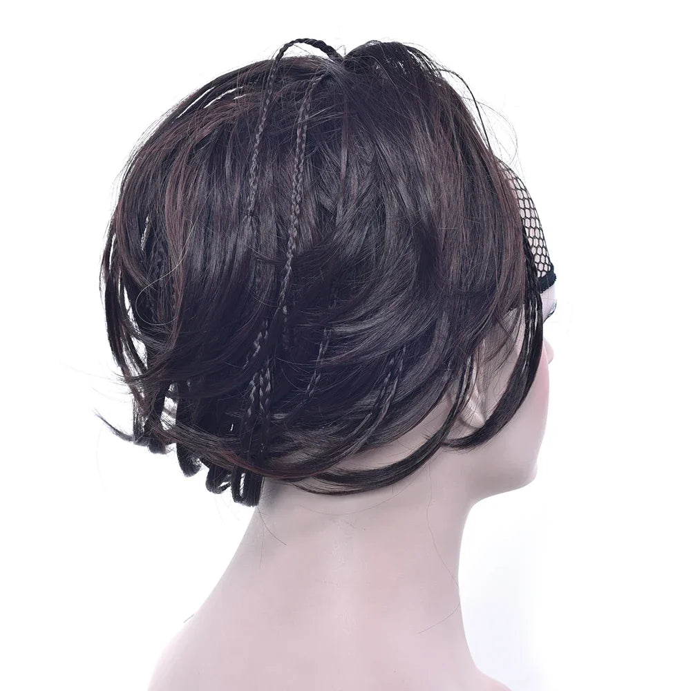 Messy Braided Bun Hair Scrunchie for Quick Elegant Hairstyles