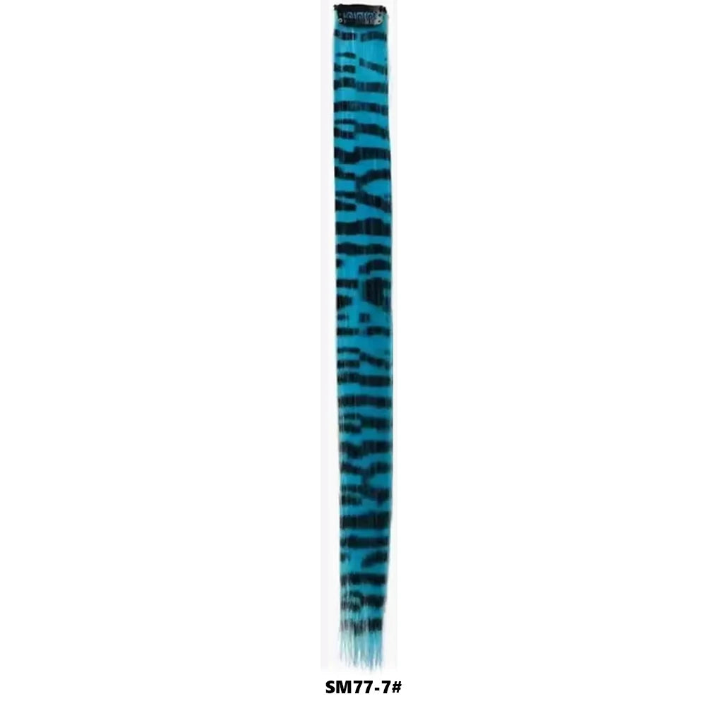 Stripe Printed Clip-In Hair Extensions for Parties and Daily Wear