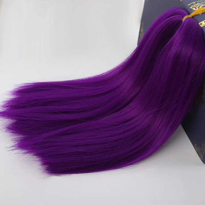14 Inch Purple Synthetic Braiding Hair Extensions for DIY Styles - 6