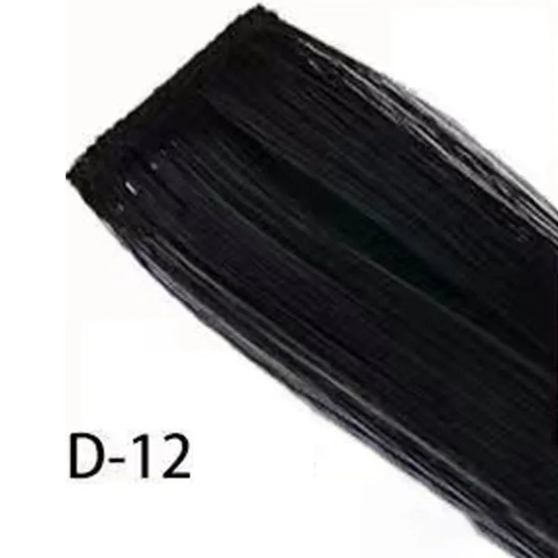 10pc Clip-In Colored Synthetic Hair Extensions for Instant Highlights - 28