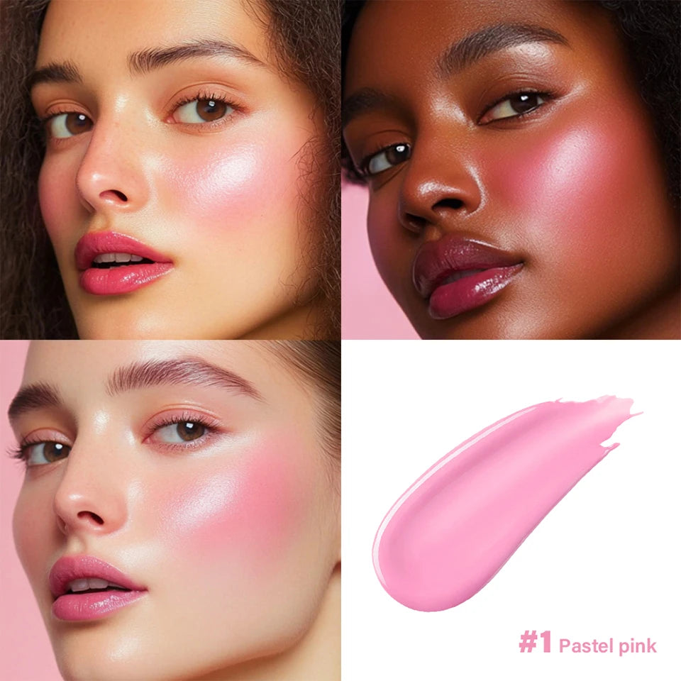 Liquid Blush Stick with Sponge Tip for Natural Matte Cheek Makeup - 13