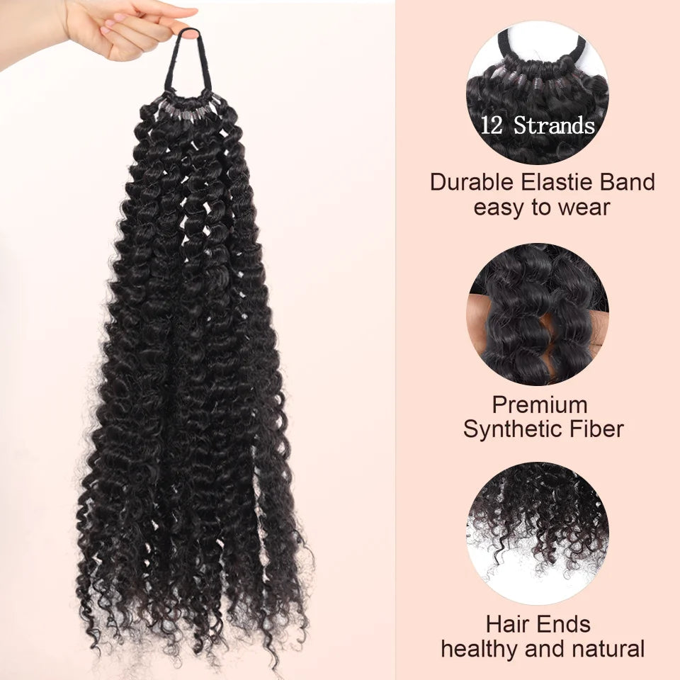 20-Inch Fluffy Synthetic Ponytail Hair Extension for Instant Volume - 2