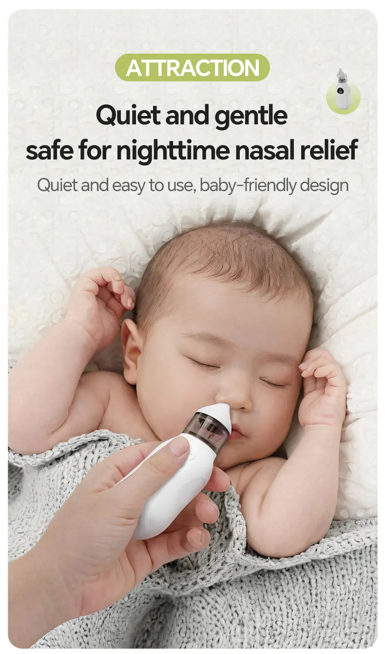 Electric Baby Nasal Aspirator with 9 Suction Levels for Newborns - 13