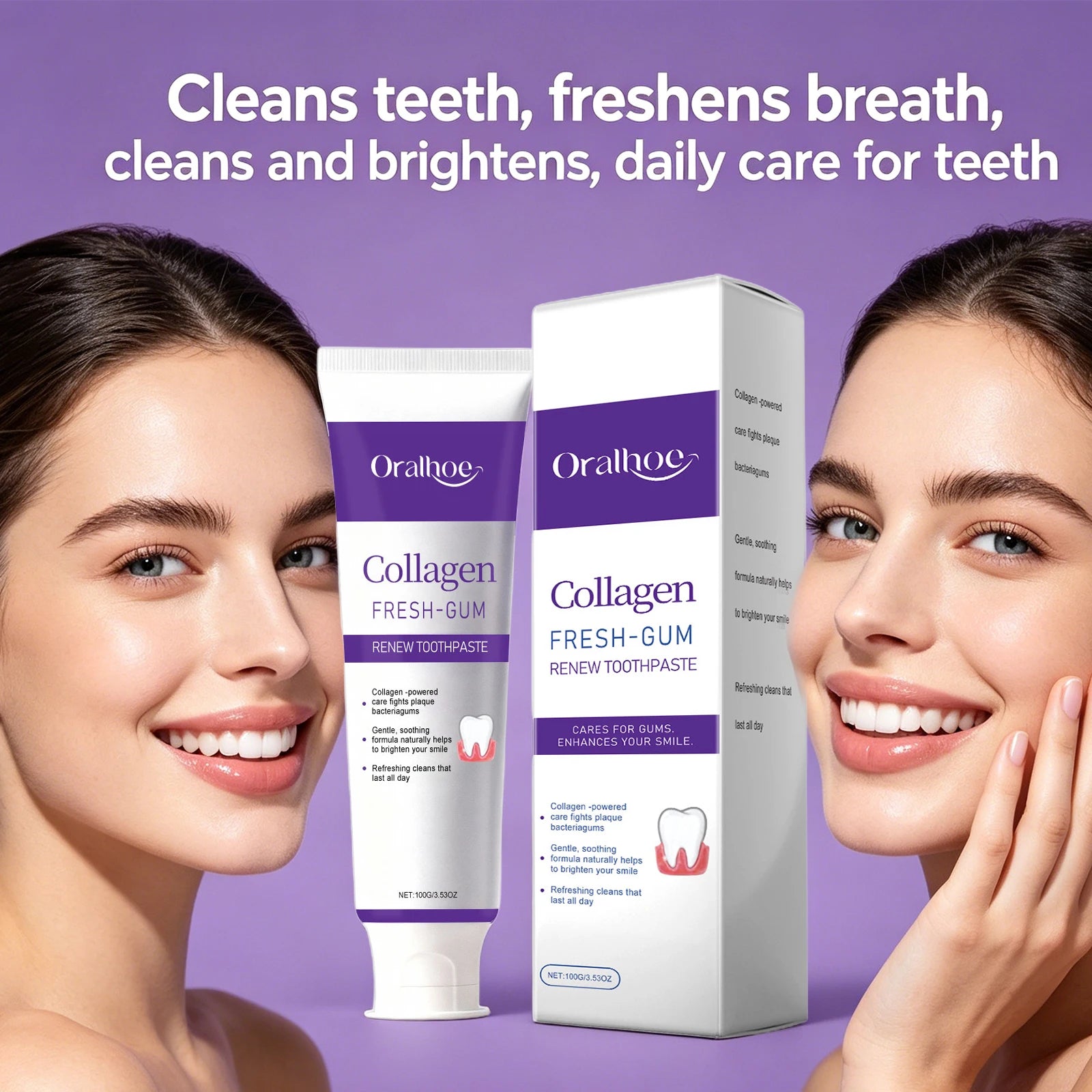 Collagen Whitening Toothpaste for Deep Cleaning and Fresh Breath - 4