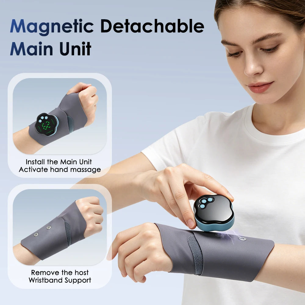 Electric Microcurrent Wrist Massager for Pain Relief and Support