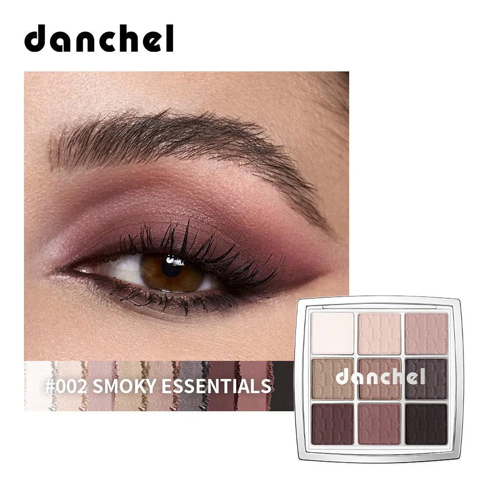 9-Color Professional Eyeshadow Palette for Matte and Shimmer Eye Makeup - 24