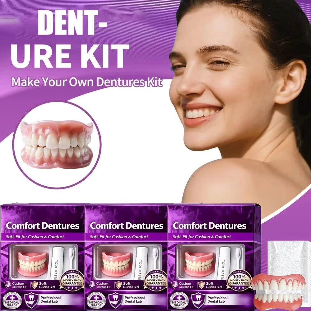 Comfortable Silicone Cosmetic Teeth Set for a Natural Looking Smile - 3
