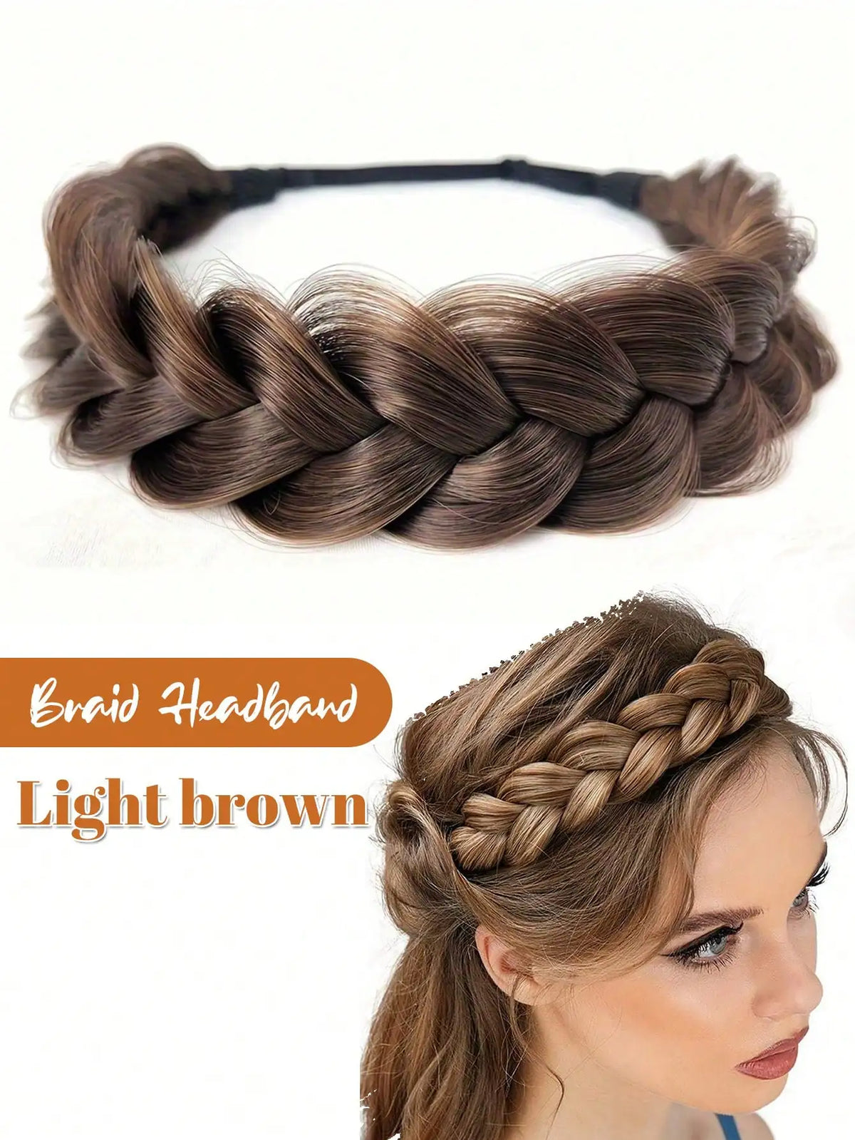 Braided Synthetic Hair Headband for Women and Girls