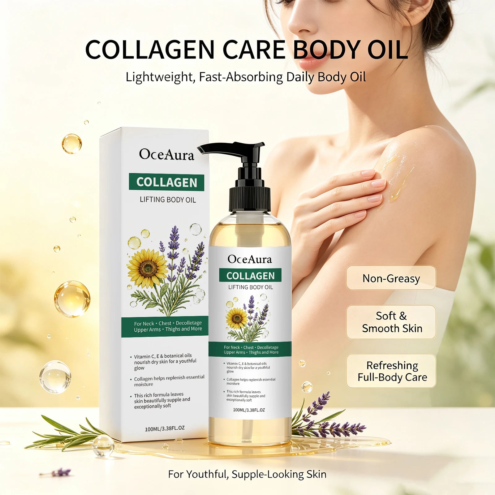 Collagen Nourishing Body Oil for Smooth Hydrated Skin - 4
