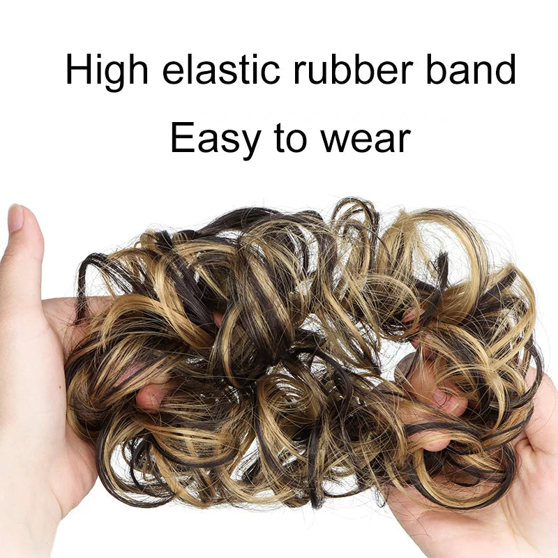 Messy Bun Hair Extension Scrunchie for Voluminous Updo Hairstyles