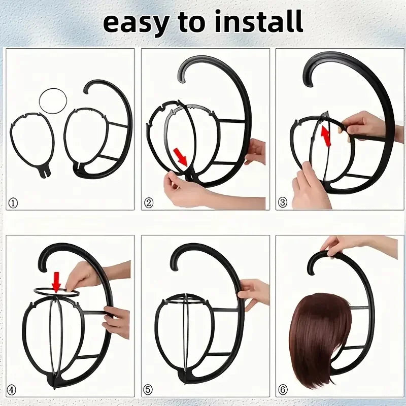 Hanging Wig and Hat Storage Organizer