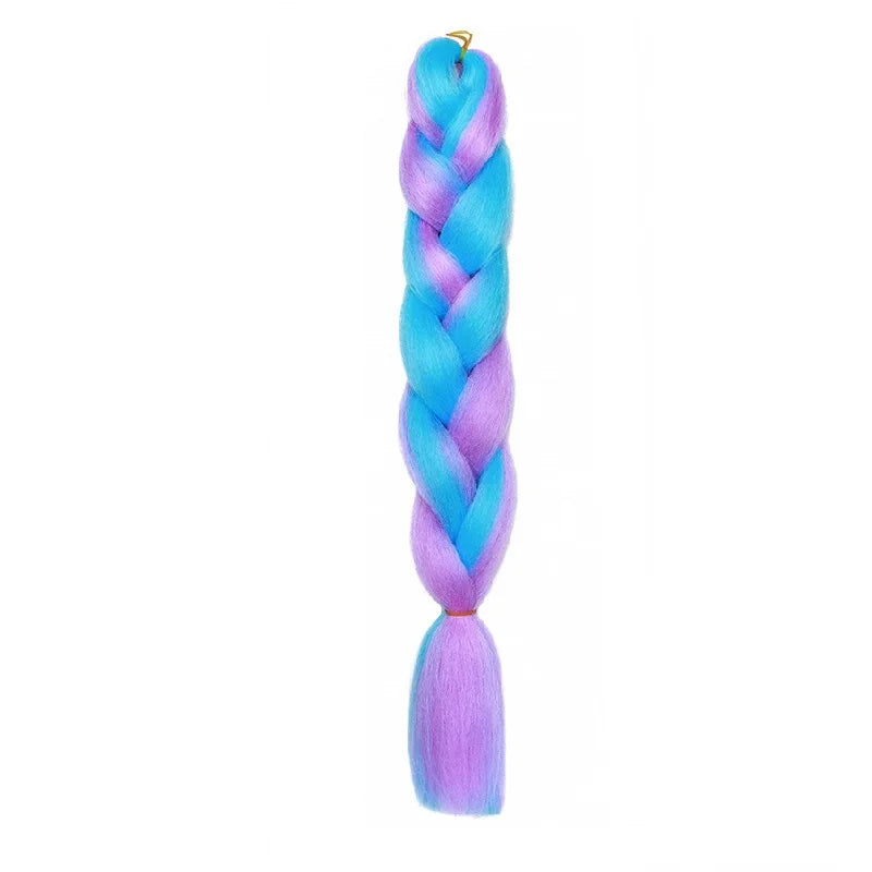 24-Inch Colorful Synthetic Jumbo Braiding Hair Extensions