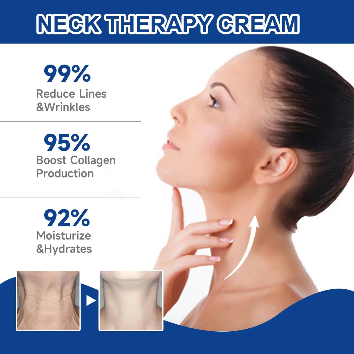 Neck Firming and Anti-Aging Protein Cream for Youthful Skin
