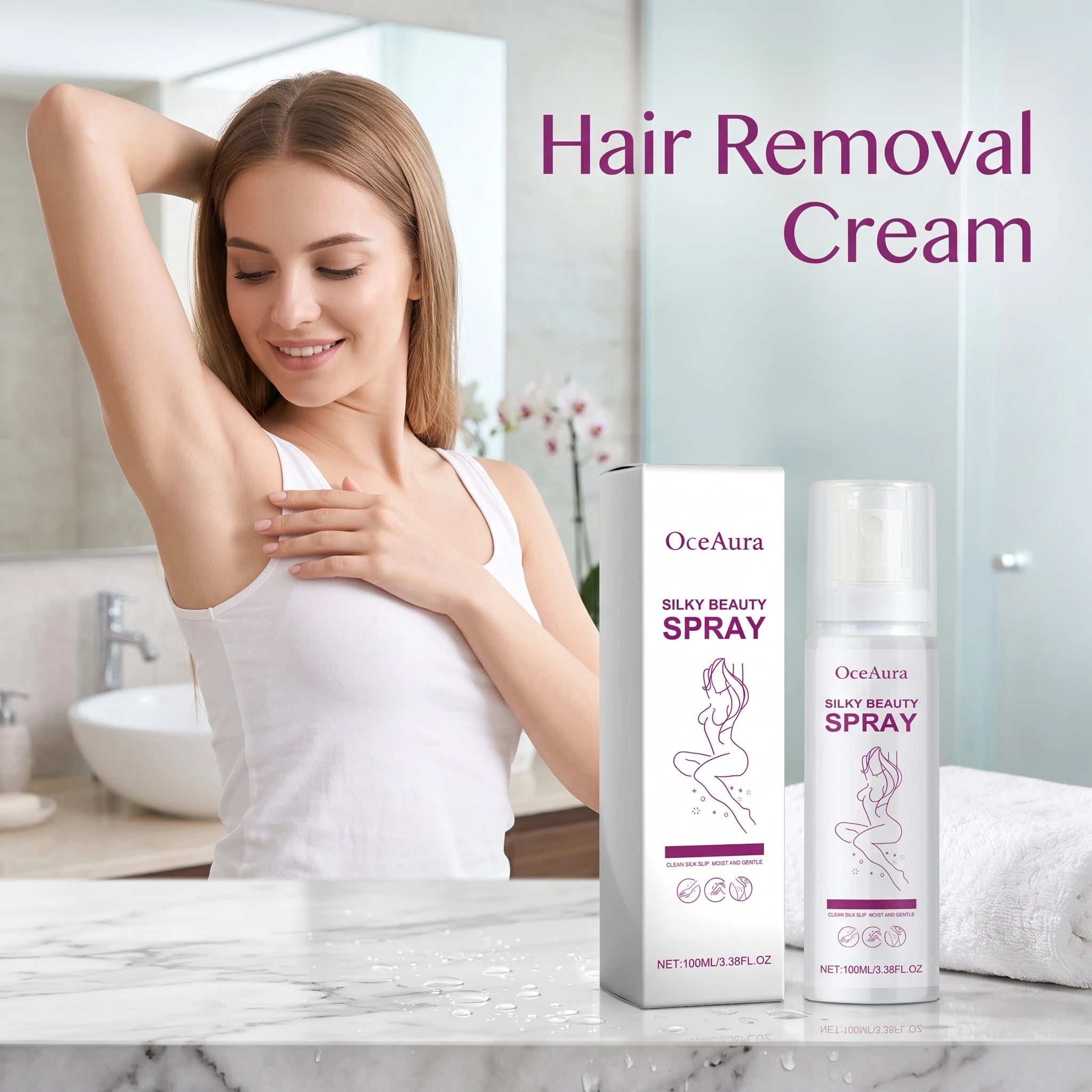Gentle Painless Hair Removal Spray for Smooth Skin - 3