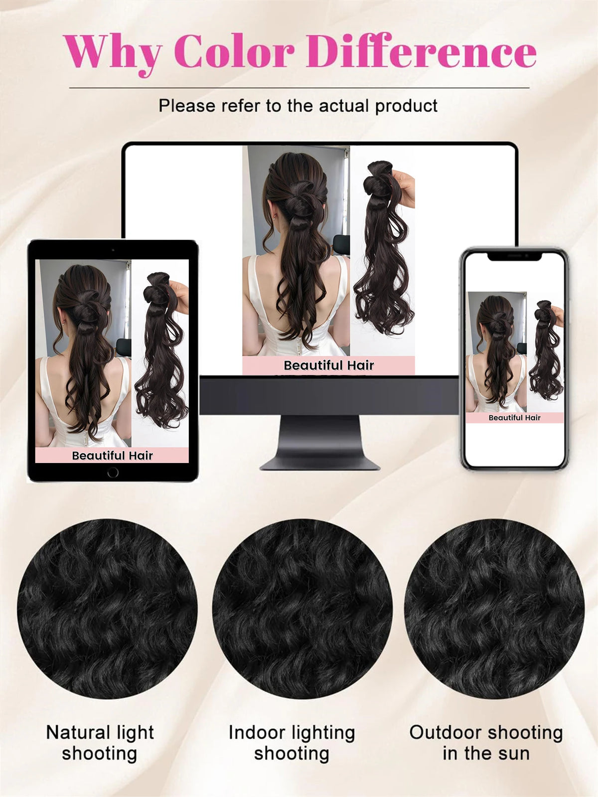 16-Inch Curly Claw Clip Ponytail Hair Extension