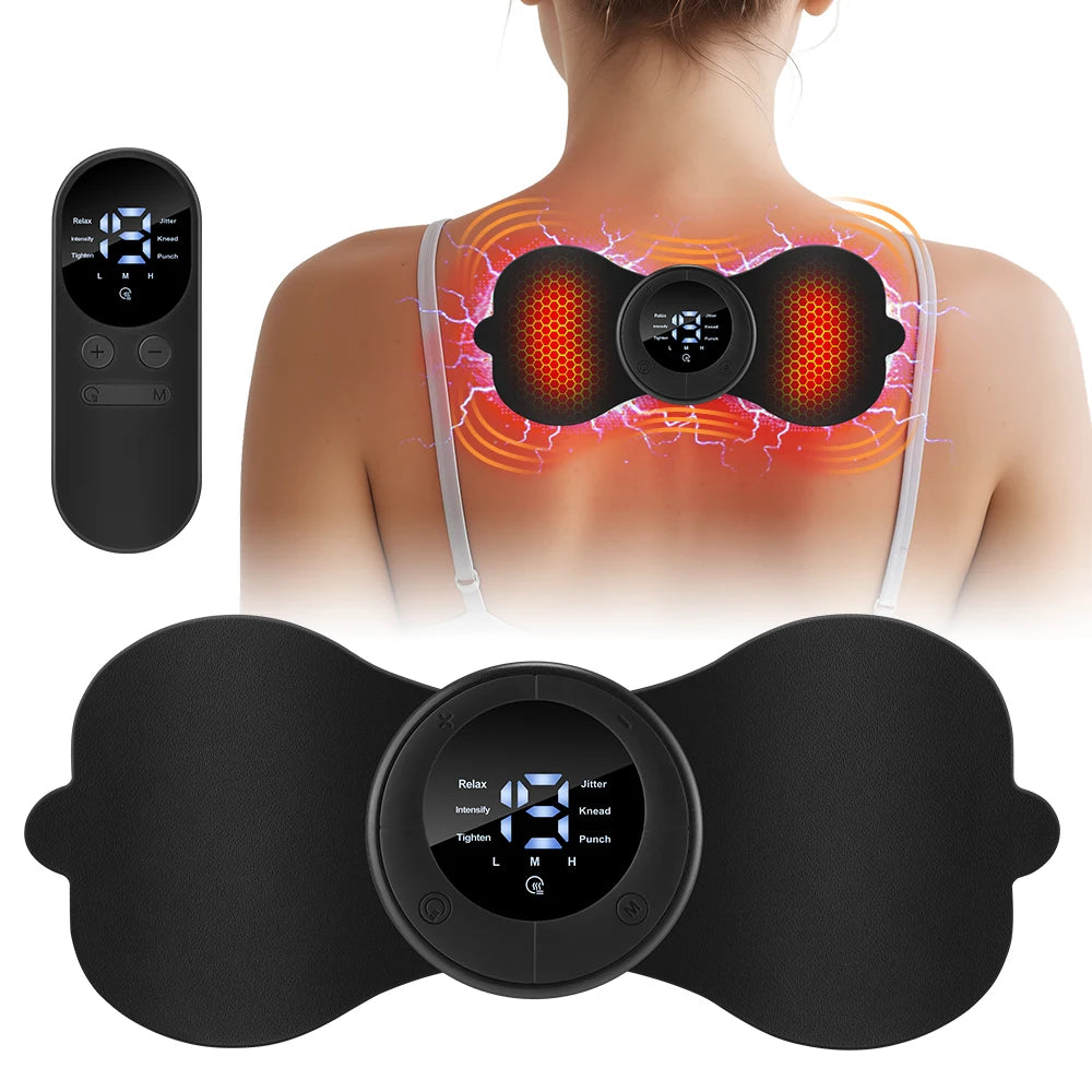Portable Electric Body Massage Patch with Remote for Pain Relief