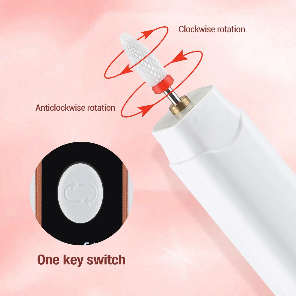 Professional Cordless Electric Nail File and Manicure Pedicure Drill Kit
