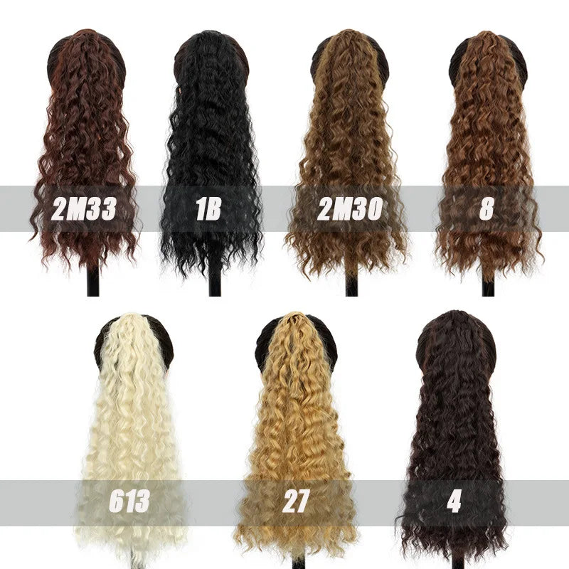 20-Inch Long Curly Ponytail Hair Extension for Instant Volume - 3