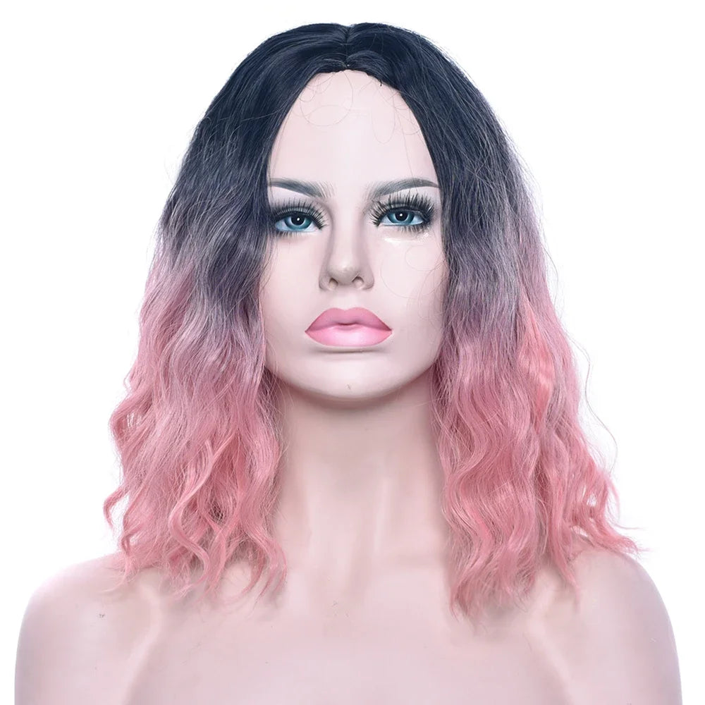 Short Kinky Curly Synthetic Hair Wig for Daily Wear and Cosplay Parties - 12