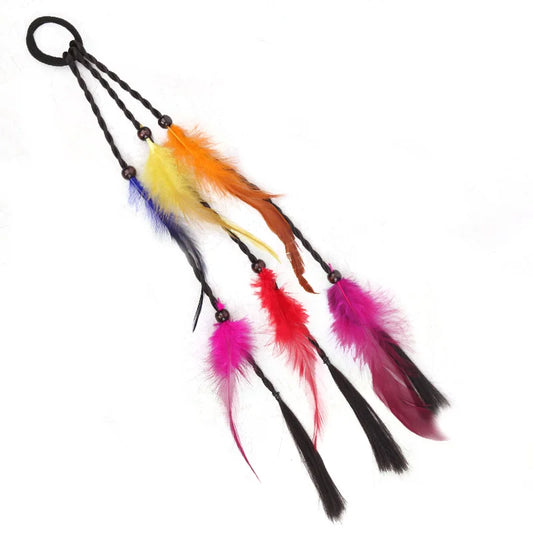 Boho Feather Hair Extension Headband for Festivals
