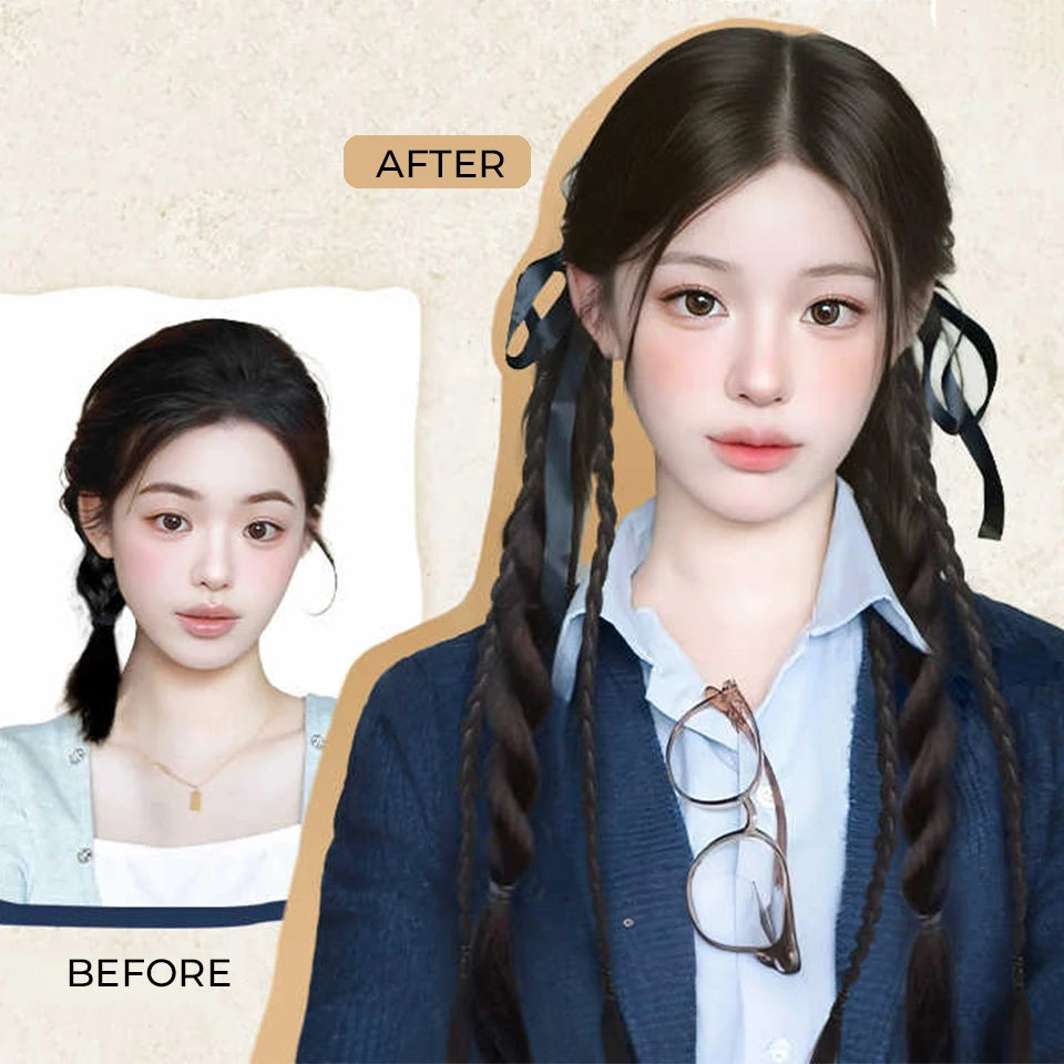 Long Claw Clip-On Braid Ponytail Hair Extension for Daily Styling