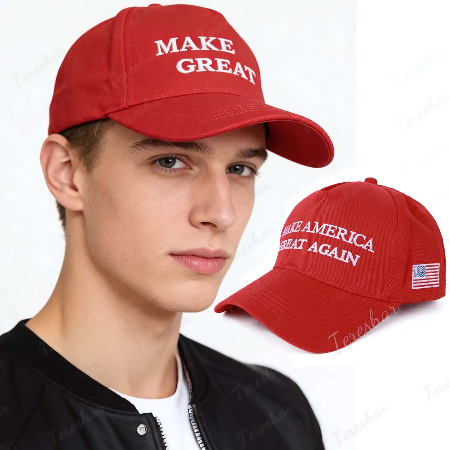 Classic Embroidered Red Baseball Cap for Casual Outdoor and Daily Wear - 1
