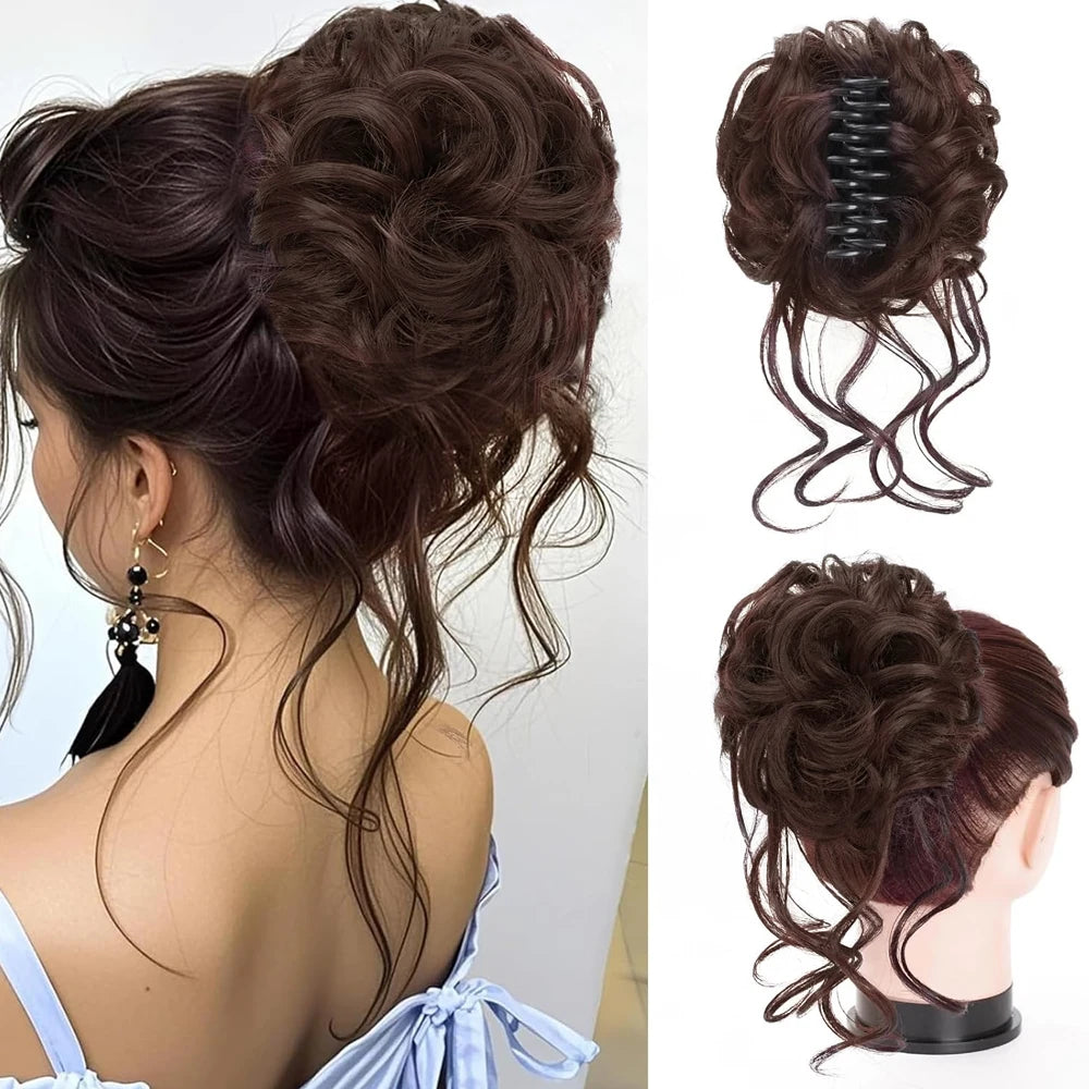 8-Inch Curly Claw Clip Ponytail Hair Extension for Instant Volume - 7